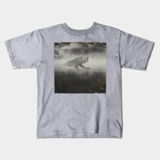 Dream Space - Whale over Forest Kids T-Shirt